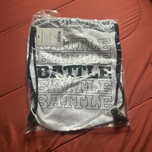 NWT Battle White Drawstring Backpack